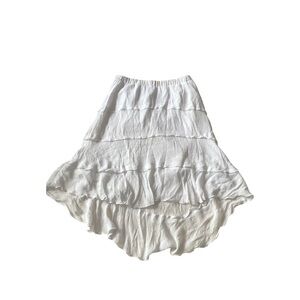 White fairy layered ruffle skirt